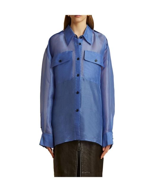Khaite Blue The Missa Button-Up Shirt