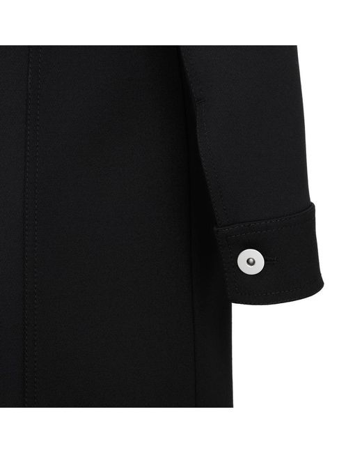 Bottega Veneta Black Structured Buttoned Mini Shirt Dress