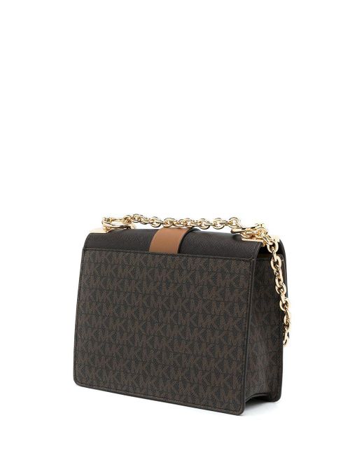 Michael Kors Black Michael Greenwich Logo Plaque Shoulder Bag