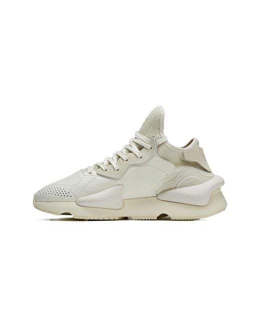 Y-3 White Kaiwa Lace-Up Sneakers for men