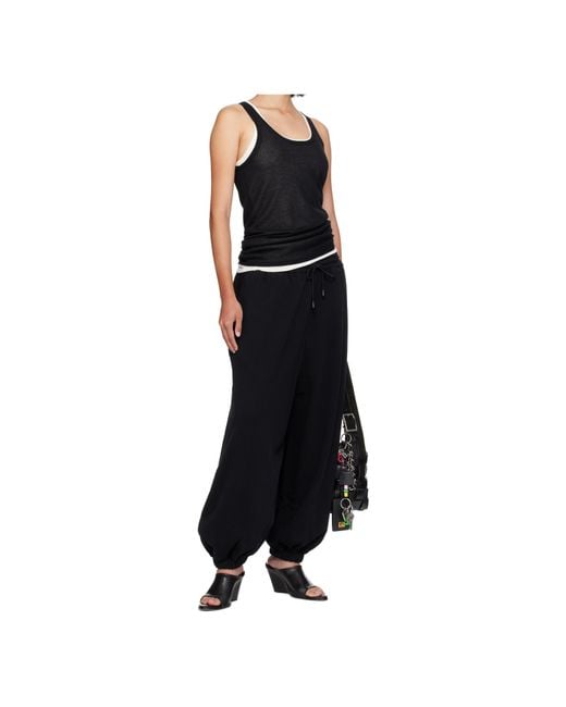 Lu'u Dan Black Baggy Bontan Sweatpants for men