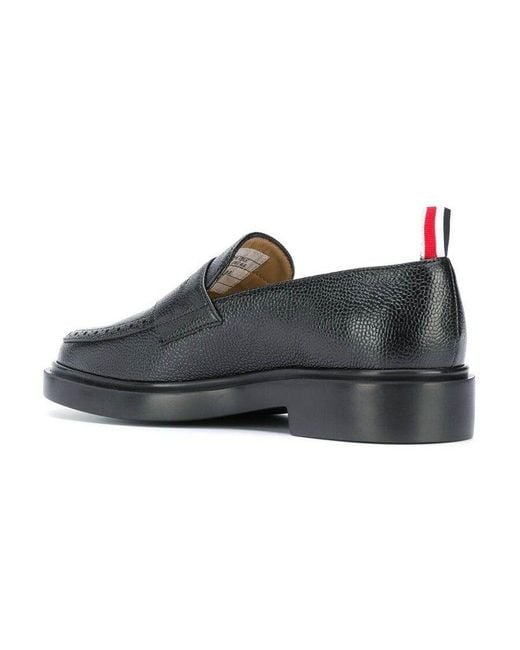 Thom Browne Black Penny Bar Loafers