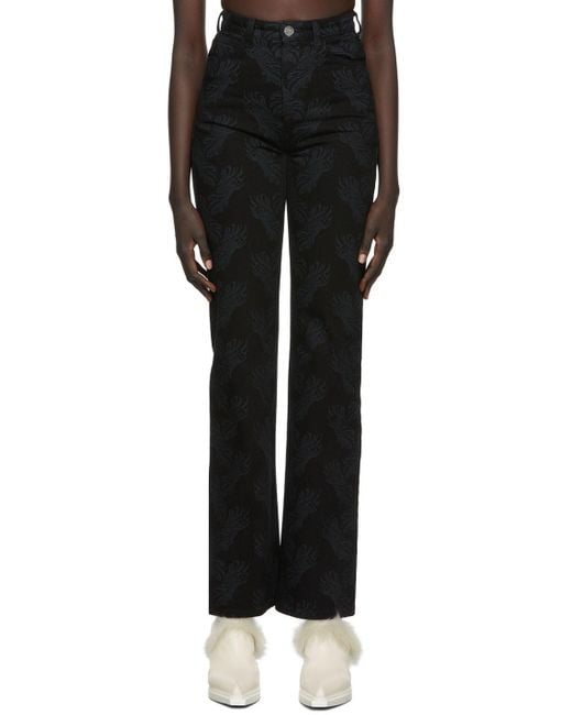 we11done Black Logo Jeans