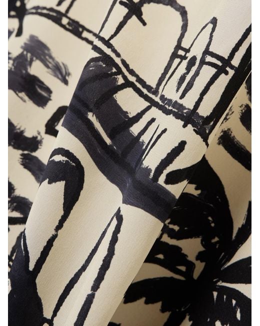 Johanna Ortiz Metallic Printed Silk Midi Dress