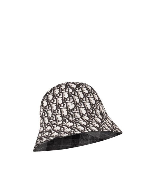 Dior Multicolor D-Tulipe Check'N' Large-Brim Reversible Cloche