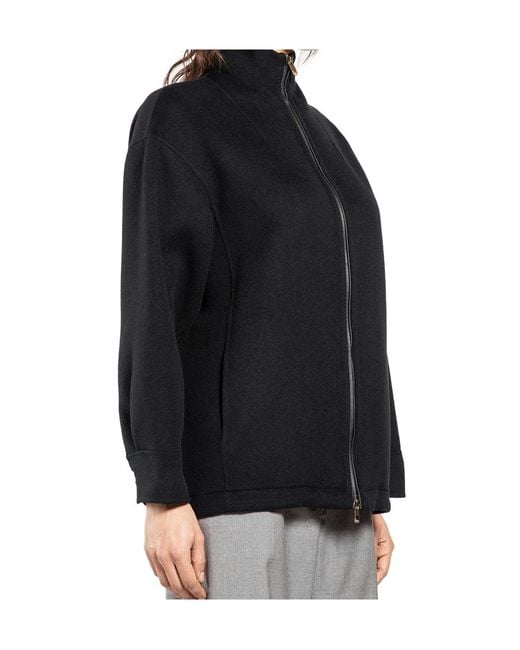 Max Mara Black Stand-Collar Jacket