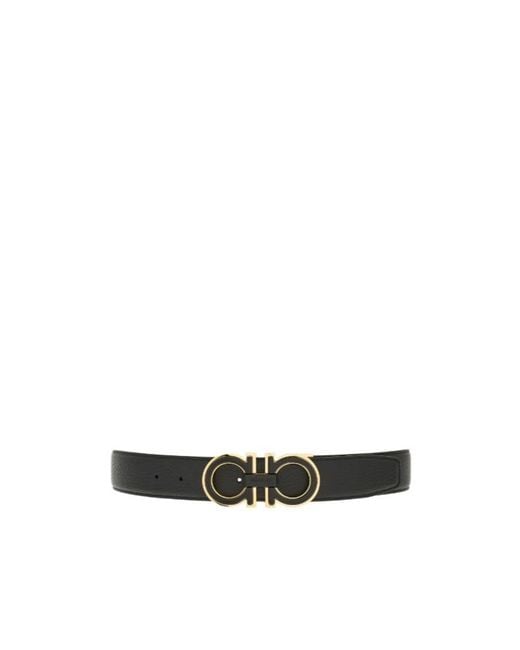 Ferragamo White Gancini Belt for men