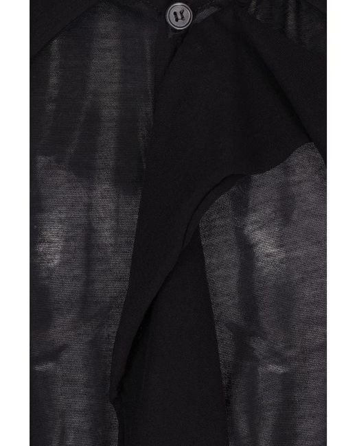 Yohji Yamamoto Blue Single-Breasted Blouse