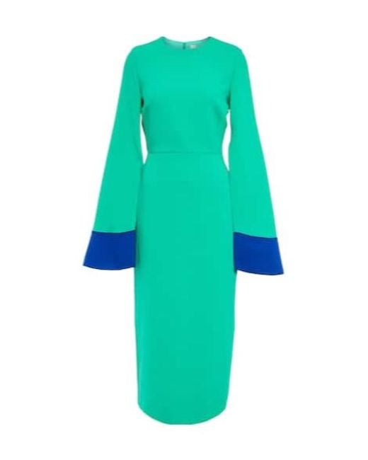 Roksanda Blue Wool Midi Dress