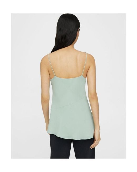 Theory Green Asymmetric Camisole Top