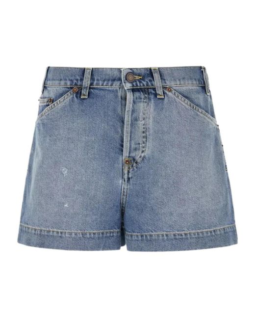 Moschino Blue Button-Fastening Denim Shorts