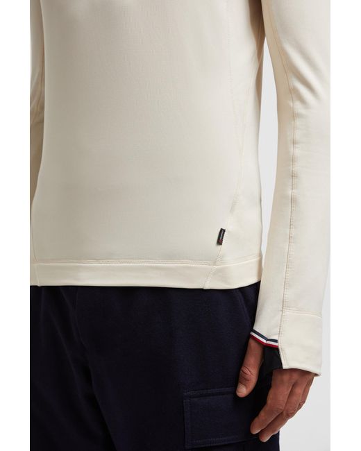 Moncler White Grenoble Polartec Polo Neck Jumper for men