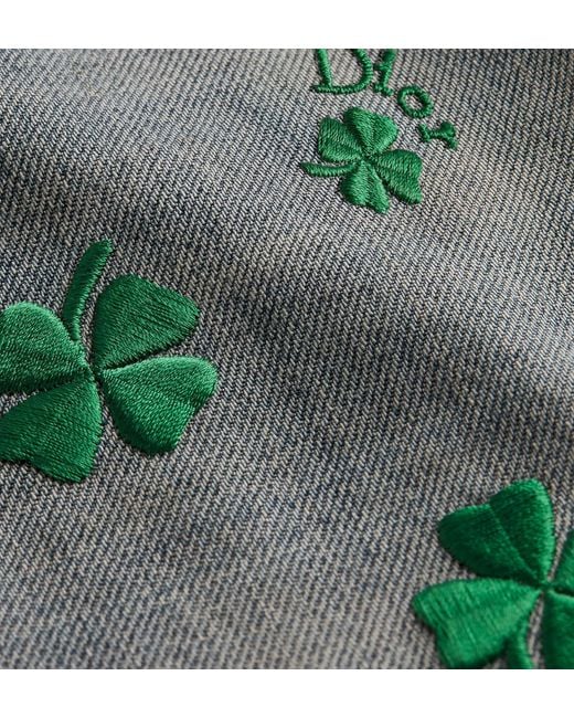 Dior Blue Flared Embroidered Jeans