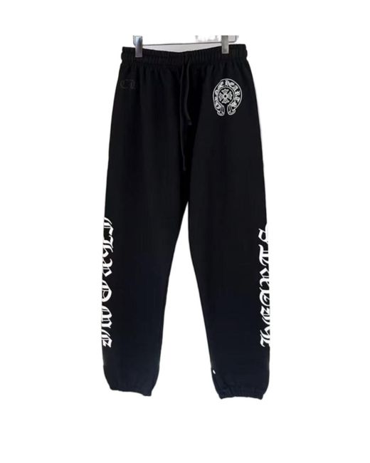 Chrome Hearts Black Drawstring Sweatpants for men