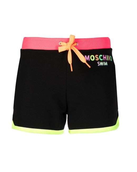 Moschino Black Swim Elastic Shorts