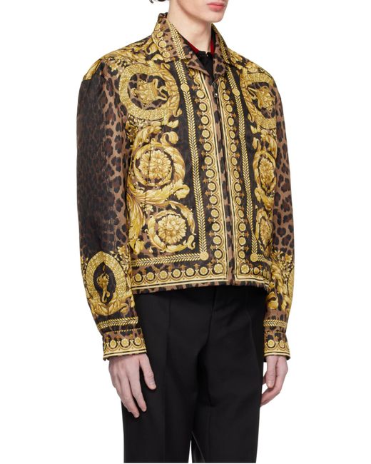 Versace Yellow Patterned Jacket for men