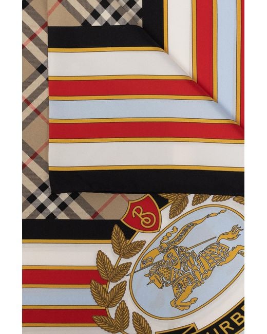 Burberry White Check Pattern Square Scarf for men