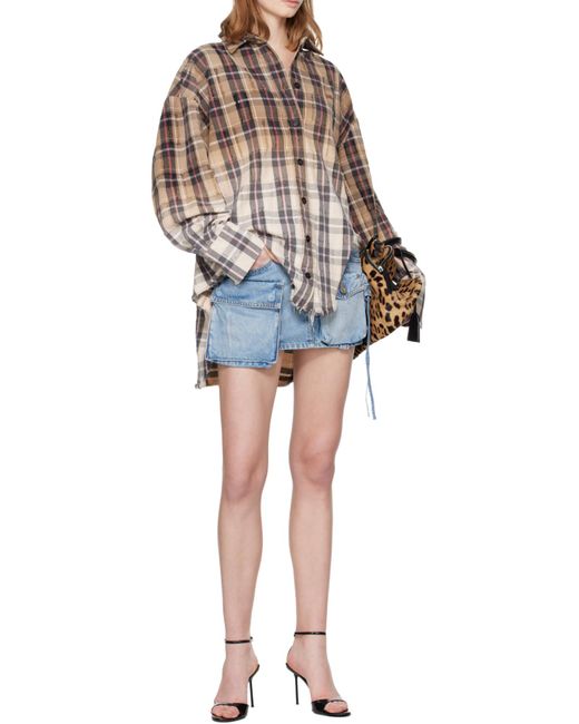 The Attico Blue The Mini Denim Skirt