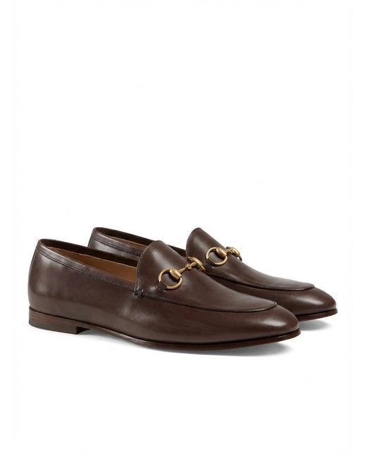 Gucci Brown Jordaan Horsebit Loafers