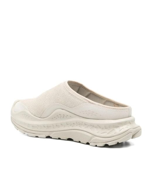 Hoka One One White Buckled Mule Sandals for men