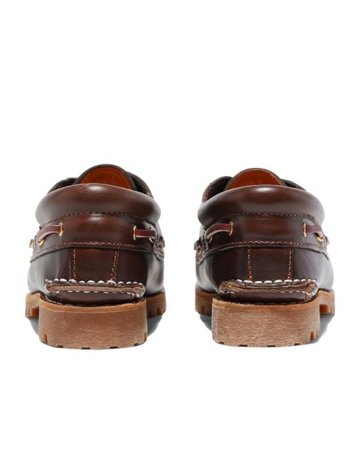 Timberland Brown Noreen 3-Eye Lug Handsewn Boat Shoes