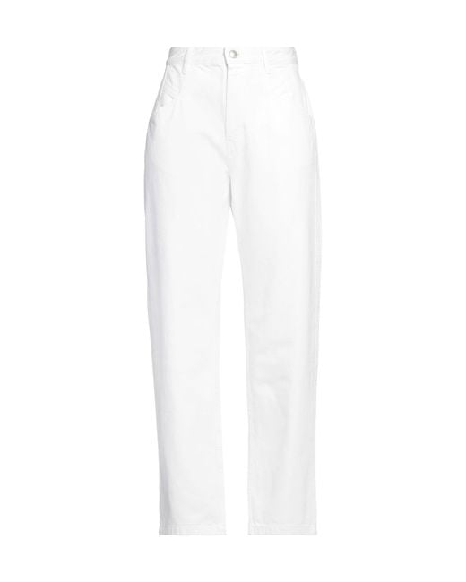 Isabel Marant White Slim-Fit Straight-Leg Jeans