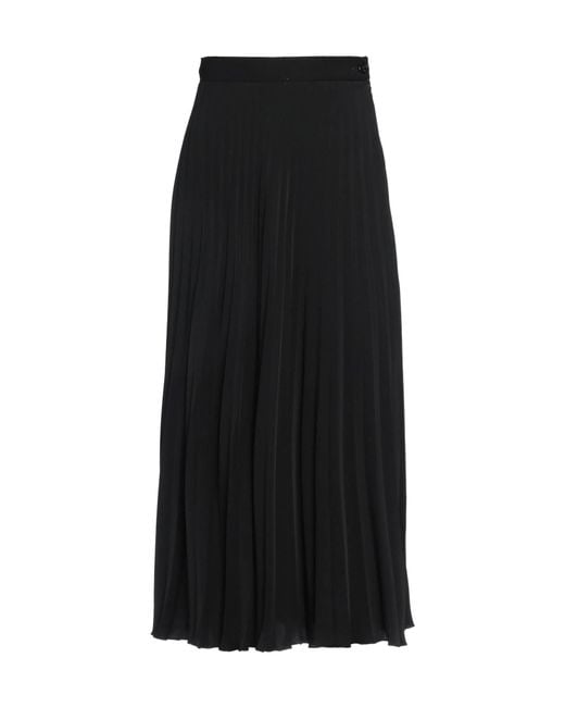 MM6 by Maison Margiela Black Solid Color Pleated Skirt