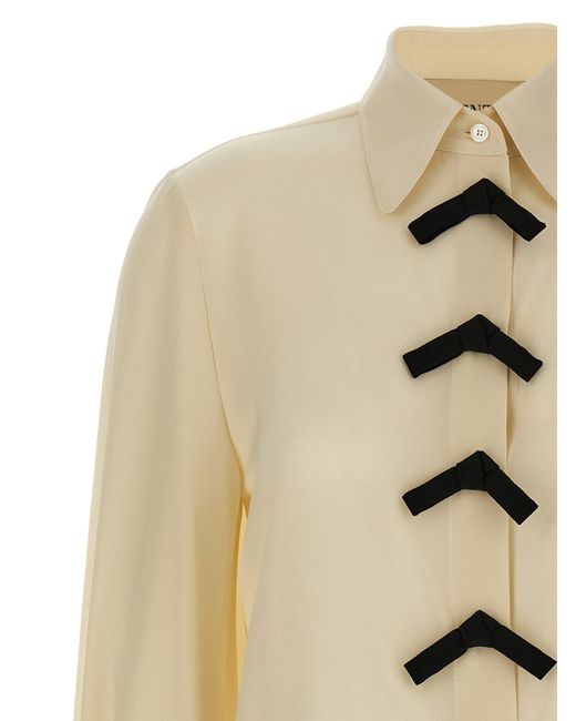 Valentino Natural Bow Detailed Button-Up Blouse