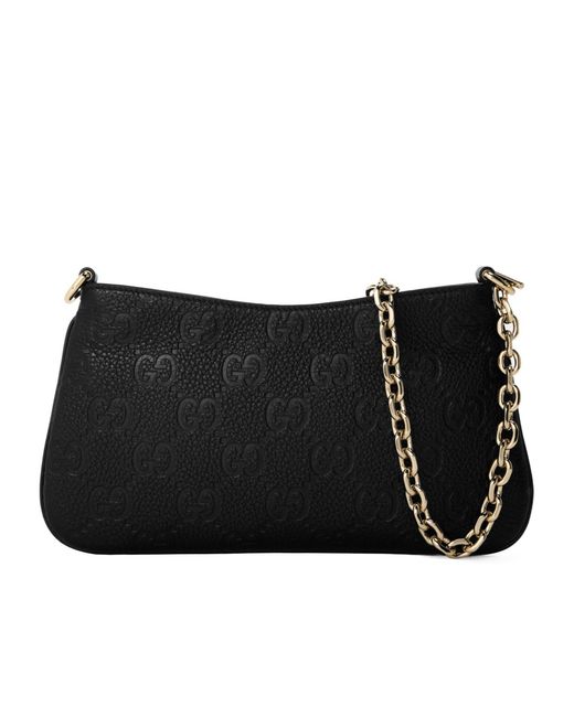 Gucci Black Chain Logo Shoulder Bag