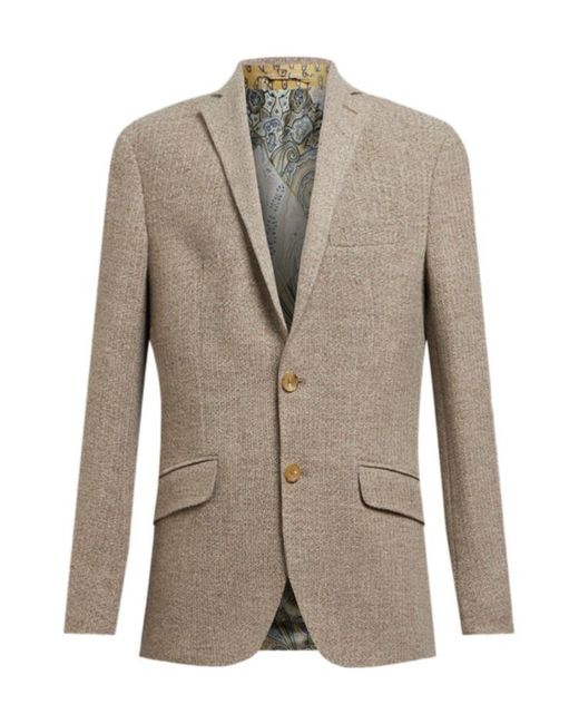 Etro Gray Long-Sleeved Suit Coat