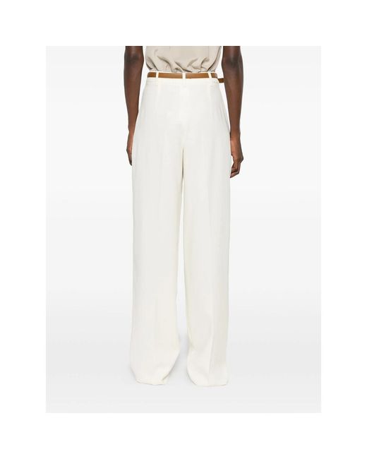 Max Mara White Belt Loop Casual Pants