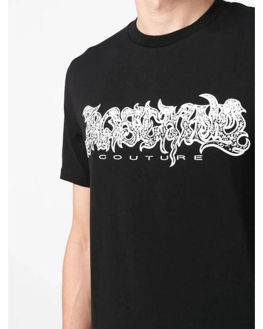 Moschino Black Logo-Print Stretch-Cotton T-Shirt for men