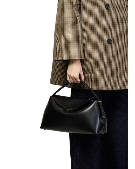 Totême  Black T-Lock Logo Shoulder Bag