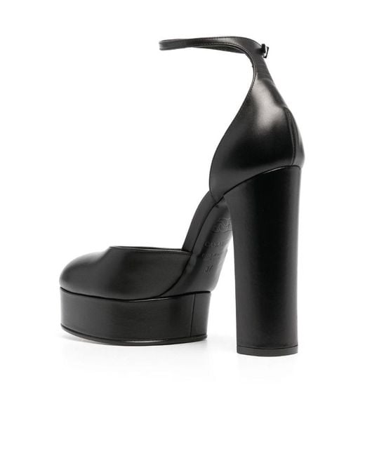 Casadei Black Thick Heeled High Heels