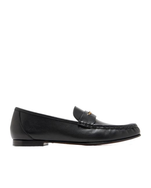Chloé Black Leather Penny Loafers