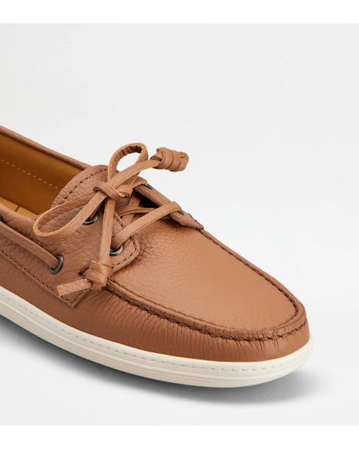 Tod's Brown Round-Toe Loafers