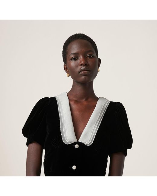Miu Miu Black Velvet Minidress