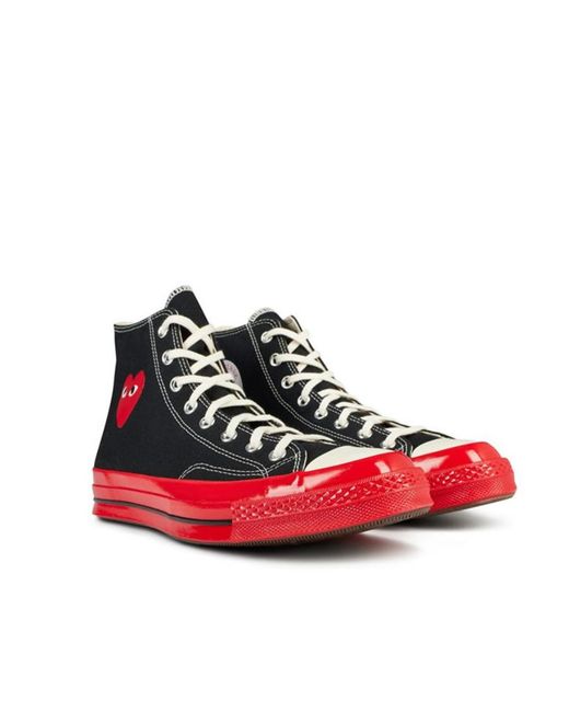 COMME DES GARÇONS PLAY Red High-Top Casual Sneakers for men