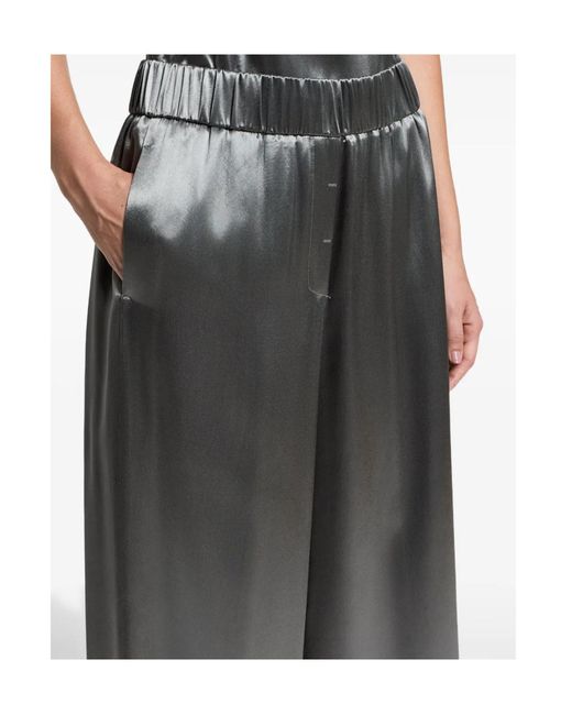 Peserico Black Aurea Wide-Leg Pants