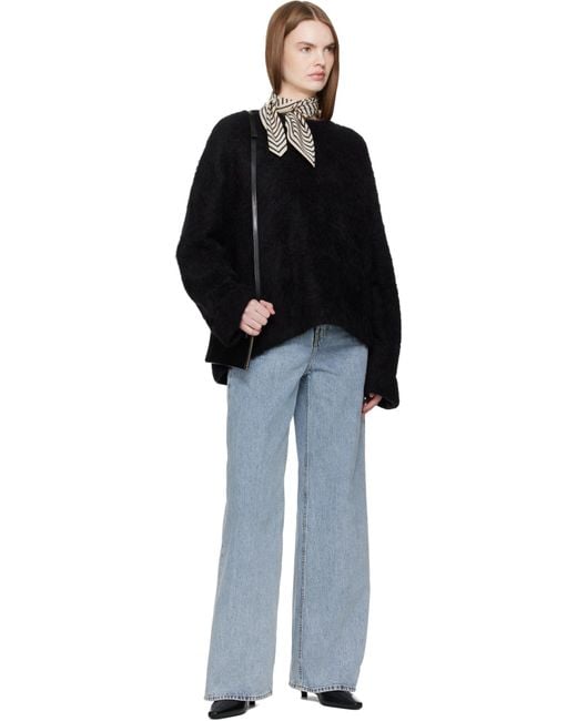 Totême  Black Totême Slim Ankle Kitten-Heel Boots