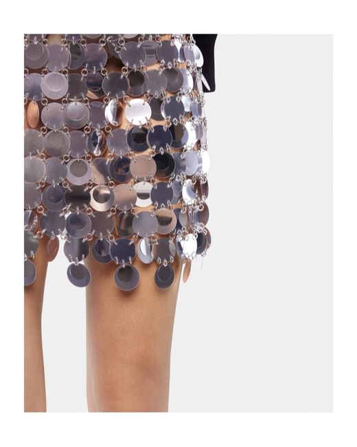 Rabanne Gray Rabanne Disc Mini Skirt