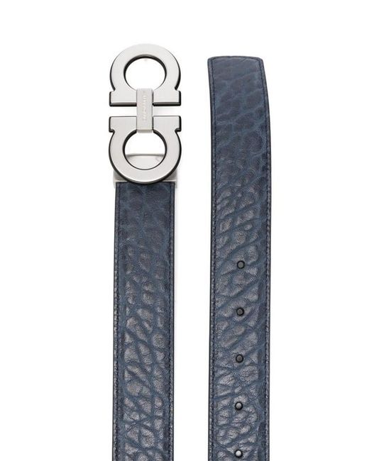 Ferragamo White Reversible And Adjustable Gancini Belt for men