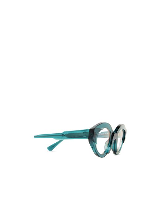Kuboraum Blue Oval-Frame Glasses for men