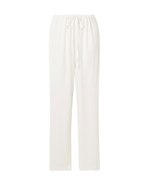 TOVE White Mai Straight-Leg Casual Pants
