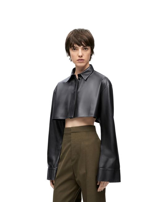 Loewe Black Cropped Long-Sleeved Shirt