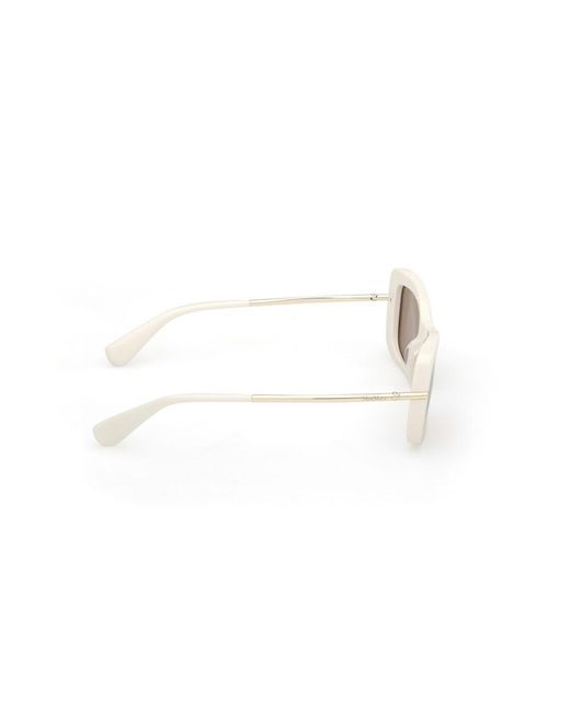 Max Mara White Rectangular Frame Sunglasses
