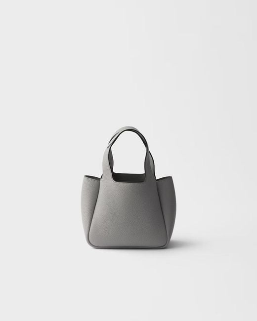 Prada Gray Liaison Mini Leather Handbag