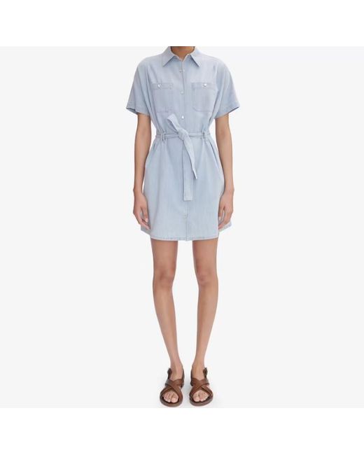 A.P.C. Blue Suzanne Mini Dress
