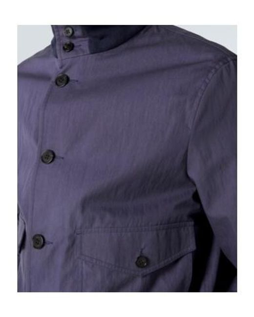Dunhill Blue Cotton-Blend Twill Bomber Jacket for men