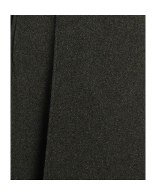 Burberry Black Solid Color Belted Coat